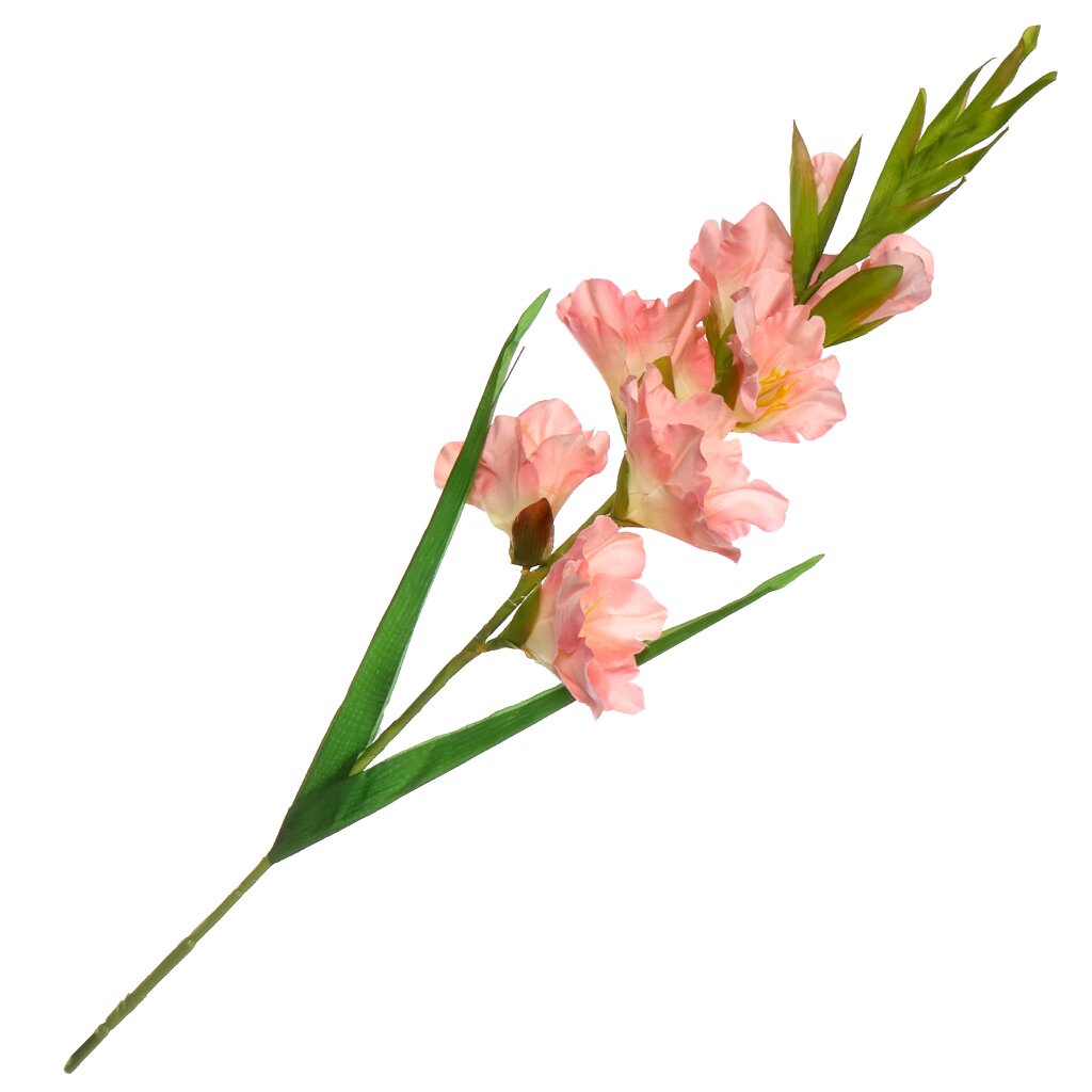 Цветок искусственный Гладиолус, 80 см, розовый, Y4-6929 гладиолус крупно ковый фиделио 3 шт