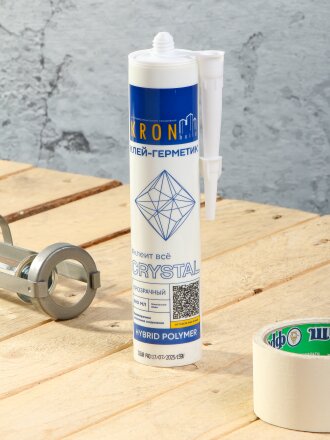Клей-герметик Kronbuild, Crystal, MSC36, 280 мл, бесцветный