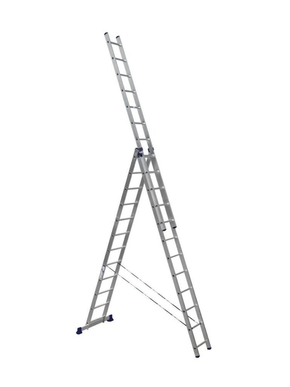 Лестница 3 секции, 14 ступеней, алюминий, 9.26 м, 150 кг, Alumet, 5314