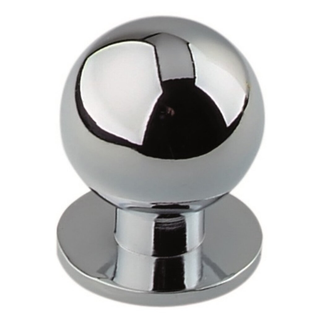 Ручка-кнопка мебельная Trodos, 14.137.02, малая, хром, 303031