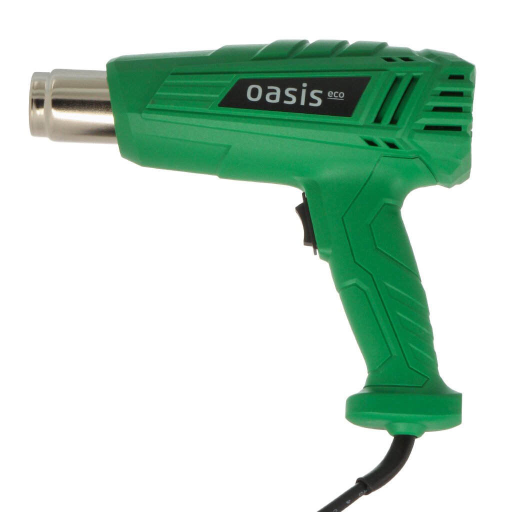Фен строительный Oasis, TG-20 Eco NEW, 2000 Вт, 300/500 л/мин, 350 °C, 600 °C, 2 скор