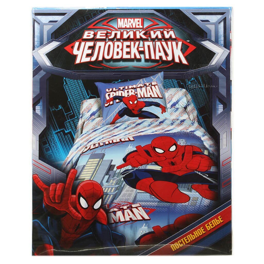 т КПБ детский 1,5сп MARVEL Человек-Паук бязь 1551 60/1+61/1+62/1 /57/1+58/1 162459/176712/176711