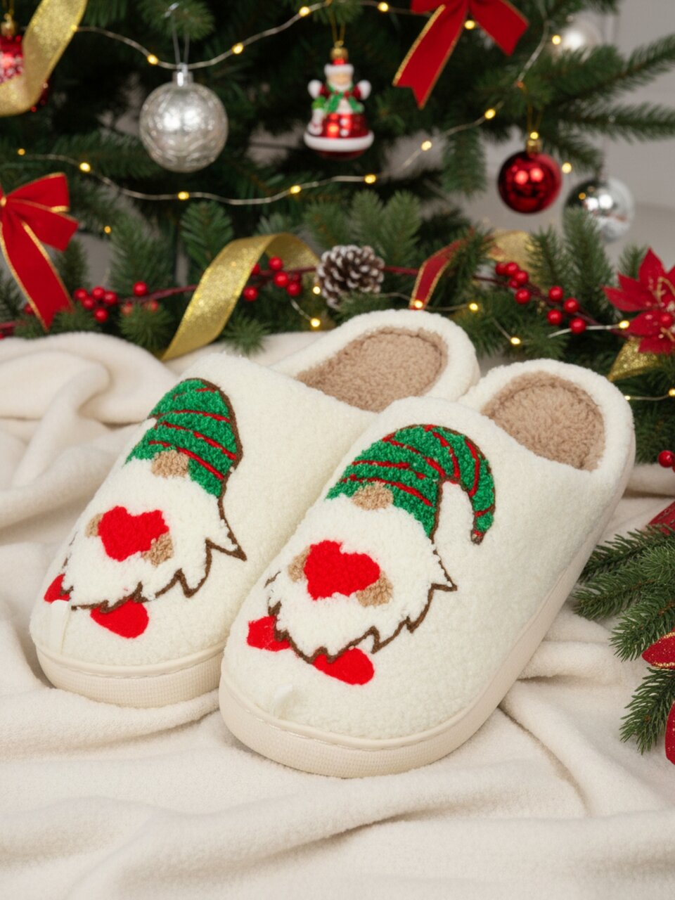 Тапки для женщин, белые, р. 36-37, Гномик, A210369