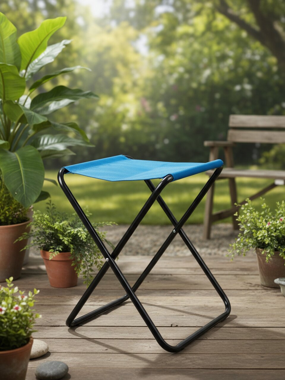 Стул складной, сталь, оксфорд 600D, 36х36х43 см, C010187