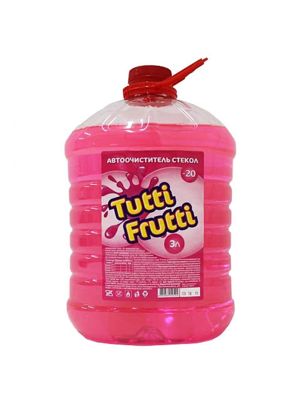 Омыватель стекол Tutti Frutti, зимний, -20 °C, 3 л, 66100504