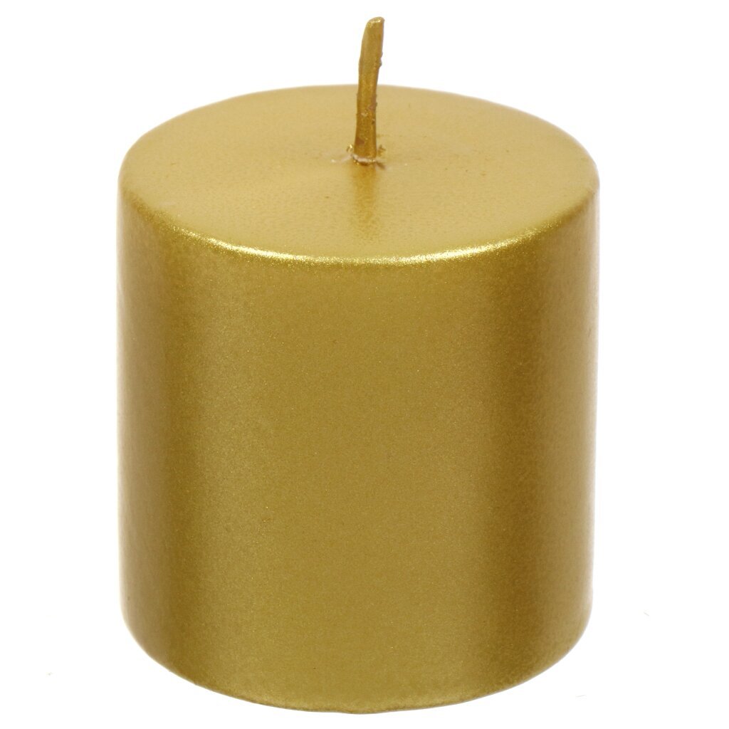 Свеча декоративная, 5х5х5 см, цилиндр, золото, 1381633000