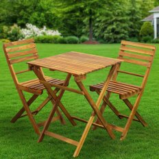 Мебель садовая Green Days, Дуэт Wood, дерево, стол, 60х60х74 см, 2 стула, 120 кг, BS-DT01.2