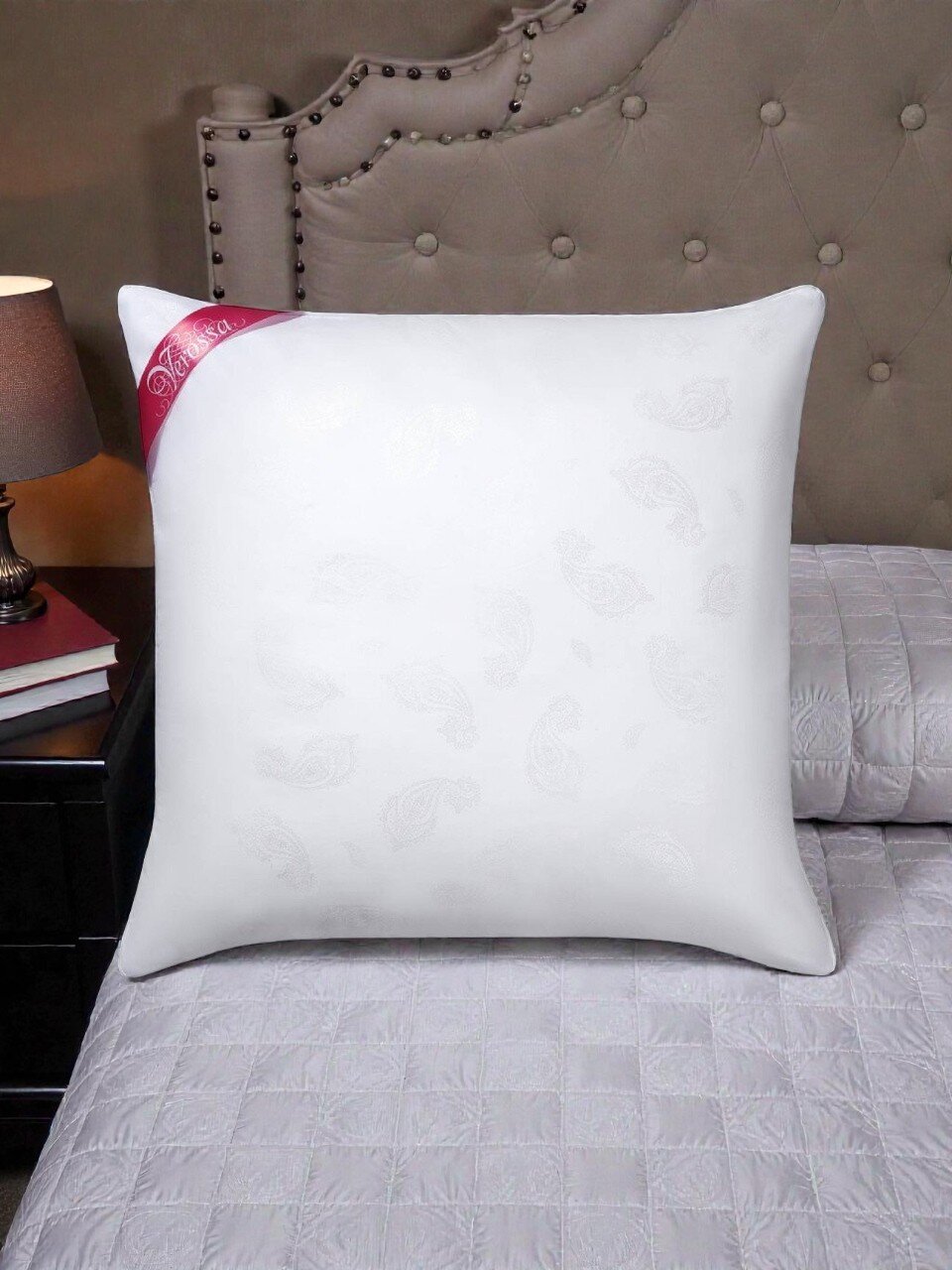 Подушка 70 х 70 см, Лебяжий искусственный пух, Премиум, чехол хлопок, Verossa, 169517/141263