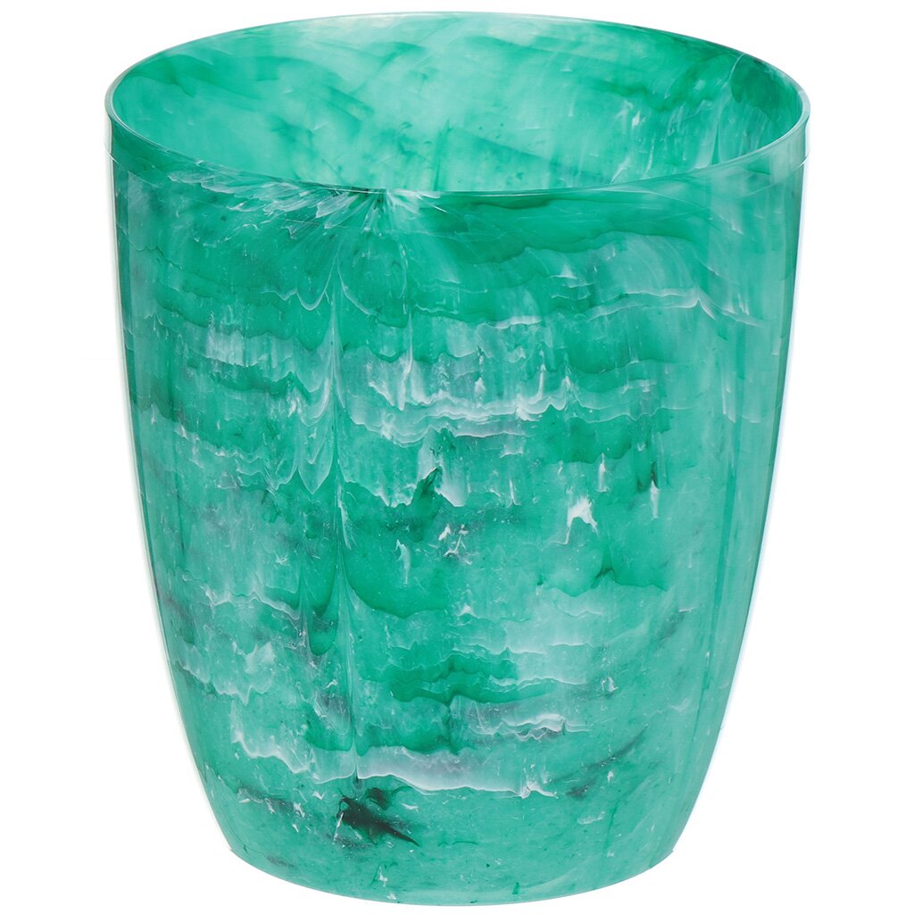 Горшок для цветов пластик, 0.7 л, 12.5х12.5х15 см, зеленый, Idea, Камелия, М 3175