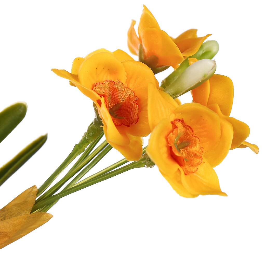 Цветок искусственный декоративный Нарцисс, 40 см, желтый, Y4-7955 ок искусственный декоративный сухо ы с колосьями 140 см y6 10388