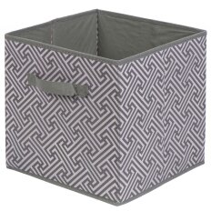 Коробка для хранения, 30х30х30 см, серая, Орнамент, UC-227