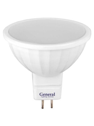 Лампа светодиодная GU5.3, 12 Вт, 230 В, 6500 К, холодный белый свет, General Lighting Systems, GLDEN-MR16, 660312