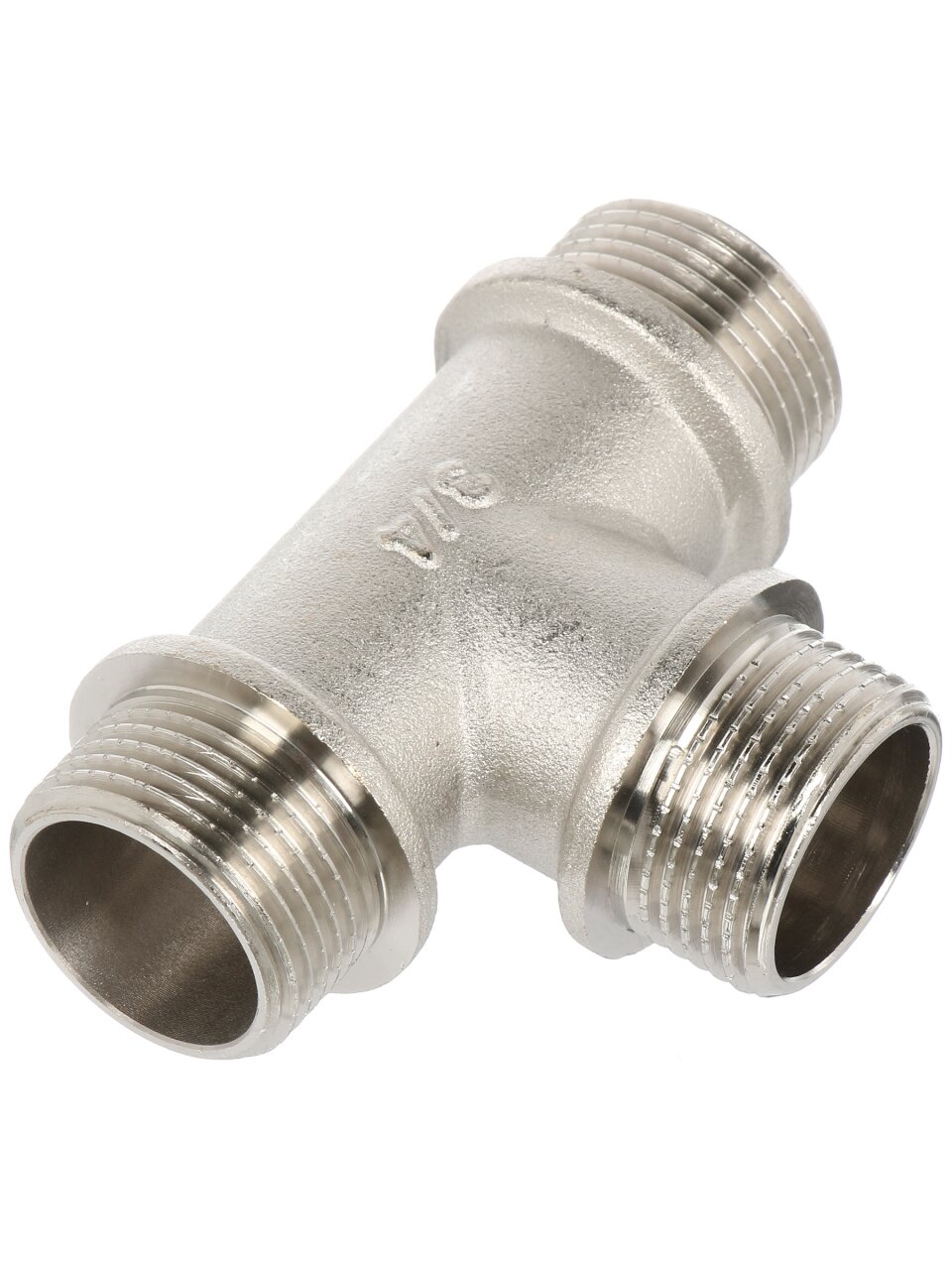 Тройник 3/4'', ш-ш-ш, никель, инд уп, РосТурПласт