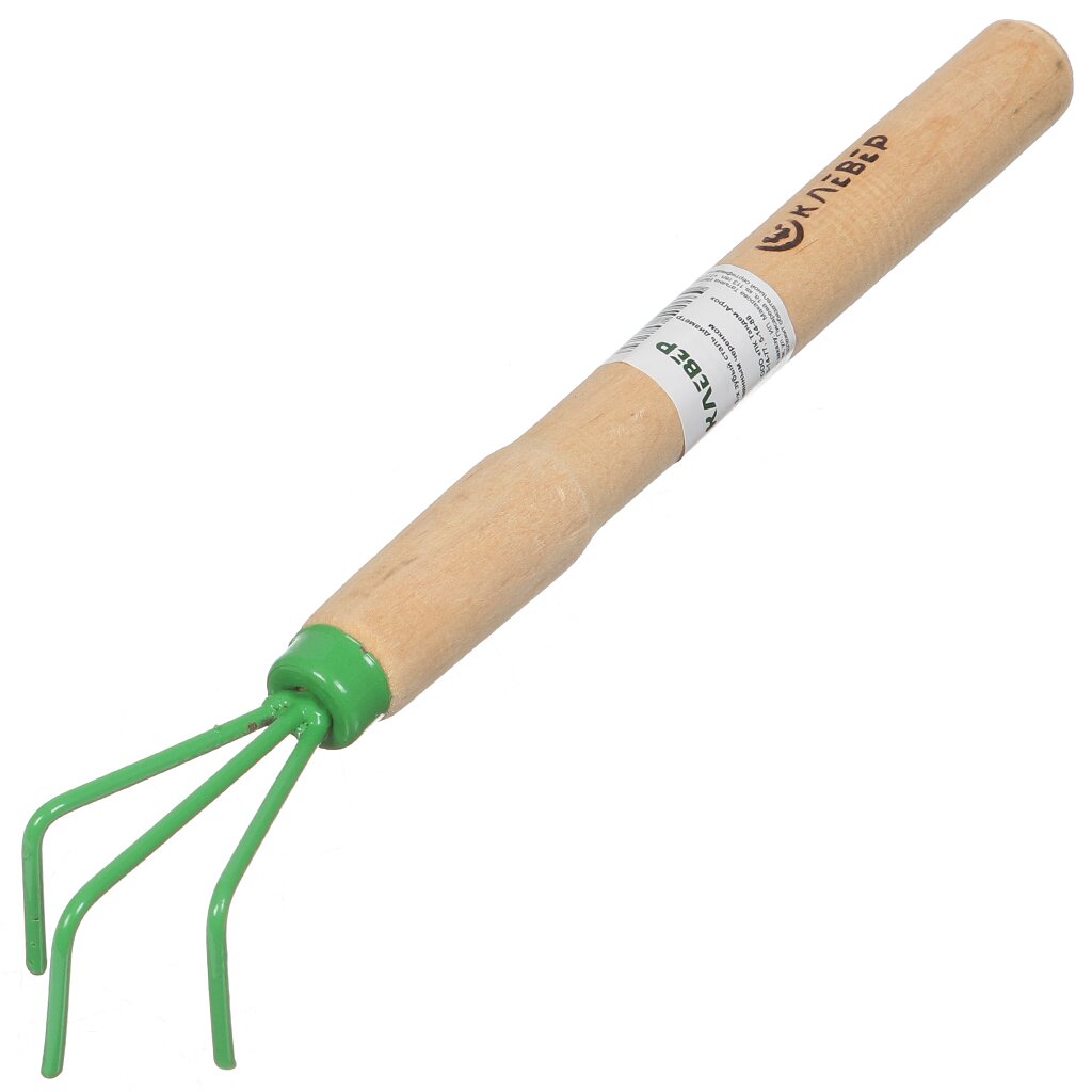 Рыхлитель сталь, черенок деревянный, 3-х зубый, d 4мм, HouseLoft