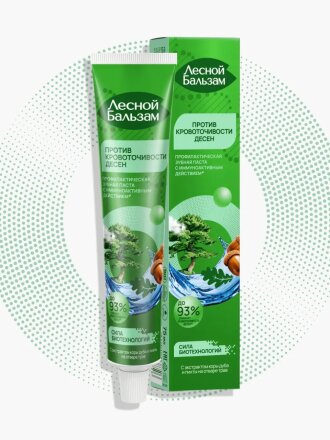 Зубная паста Лесной бальзам, Кора дуба, 75 мл, 75 г