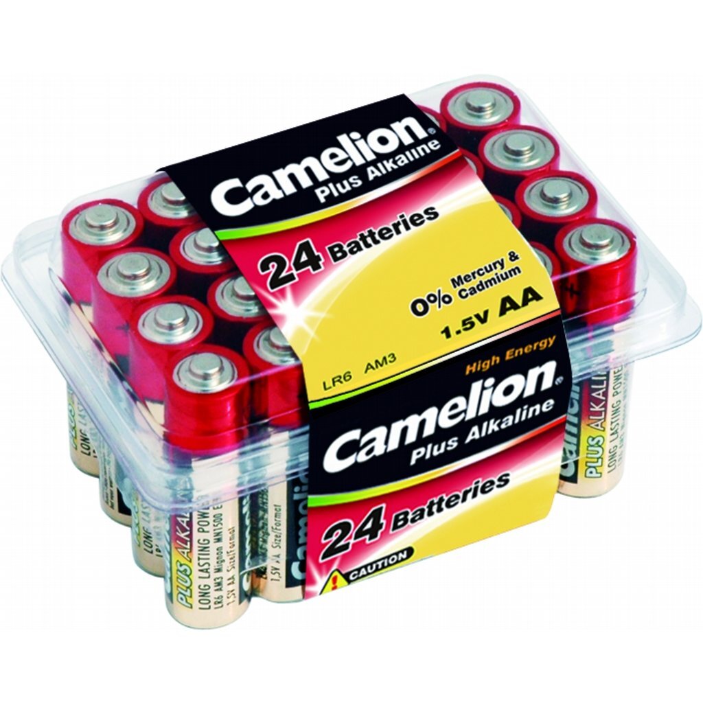 Батарейка Camelion, АА (LR6, 15A), Alkaline Plus, алкалиновая, 1.5 В, коробка, 24 шт, 6752