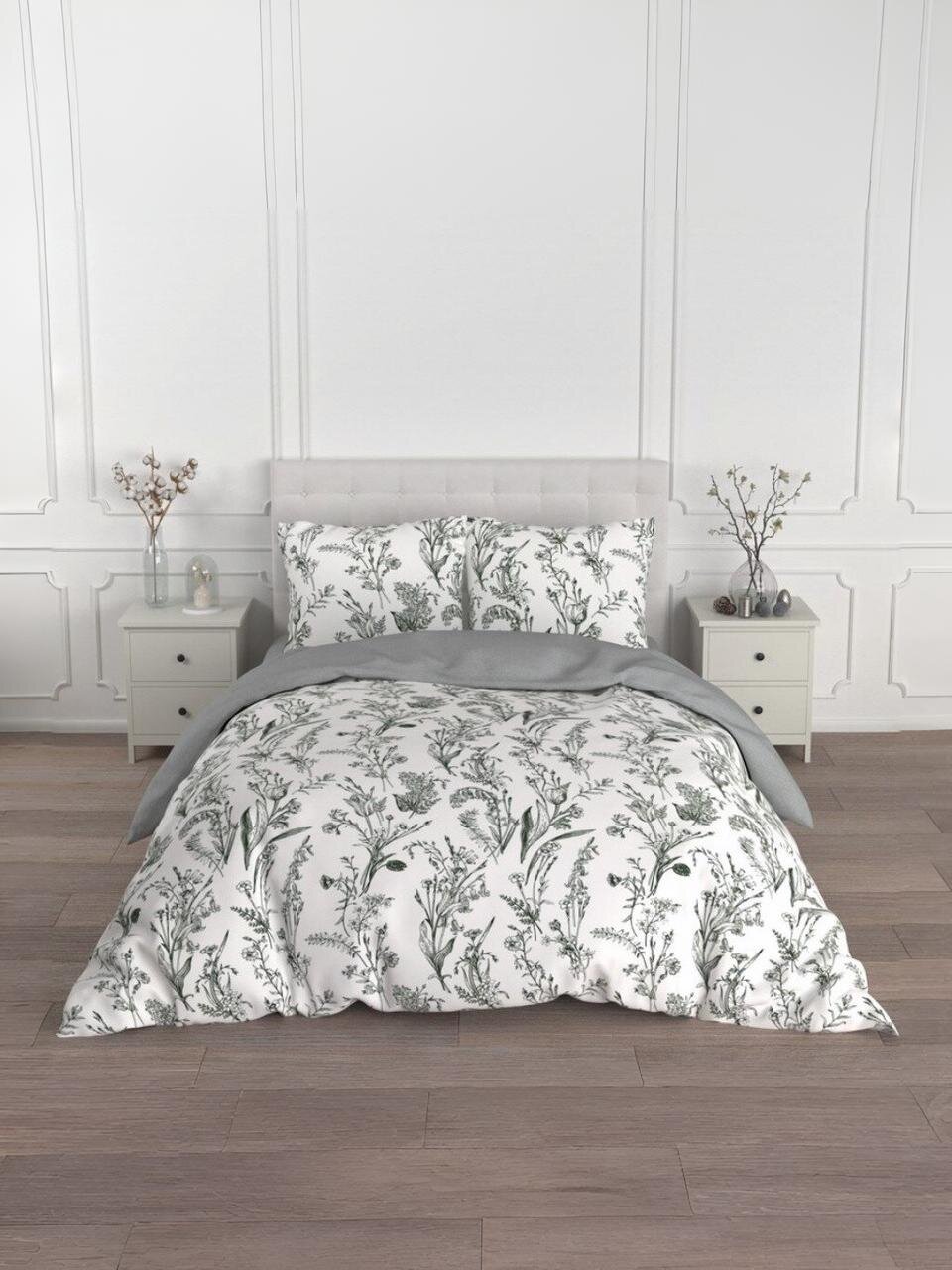 Постельное белье 2-спальное, простыня 215х240 см, 2 наволочки 70х70 см, пододеяльник 175х215 см, Для Snoff, сатин, Гранада