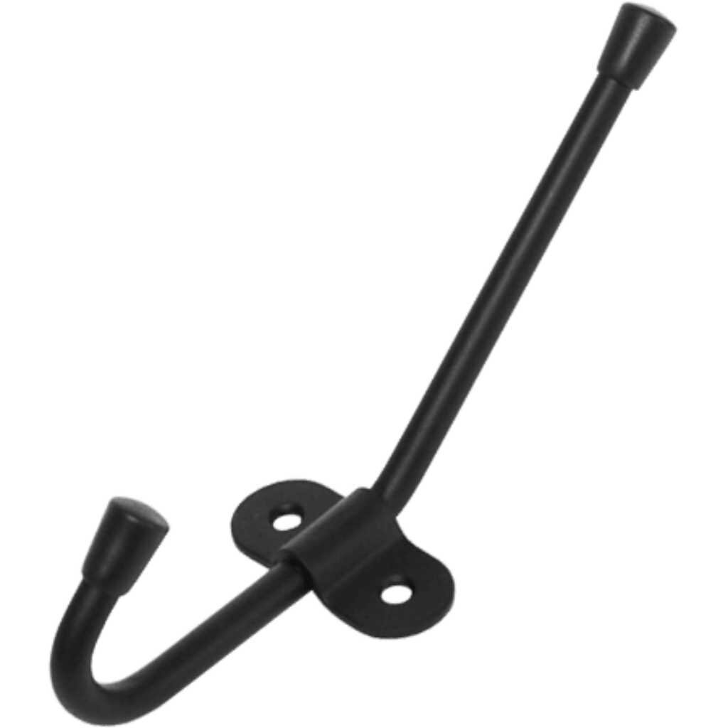 Крючок-вешалка двойной, сталь, Домарт, черный крючок двойной boheme hermitage 10355