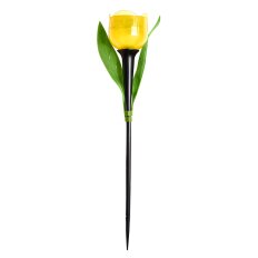 Фонарь садовый Uniel, Yellow Tulip USL-C-452/PT305, на солнечной батарее, грунтовый, пластик, 5.5х30.5 см, белый свет