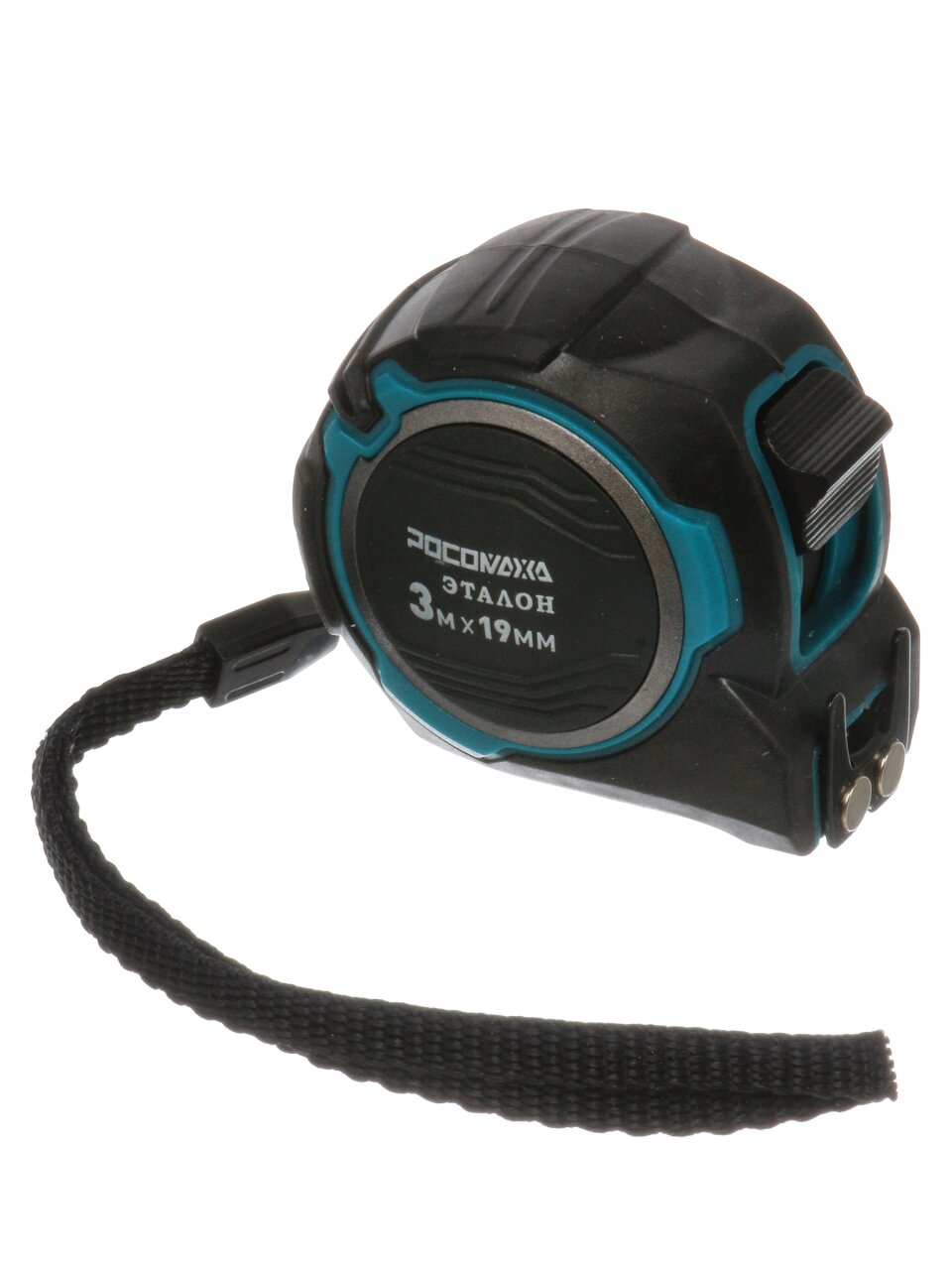 Рулетка 3 м, обрезиненный пластик, магнитный, 19 мм, автостоп, Росомаха, Эталон, 604319