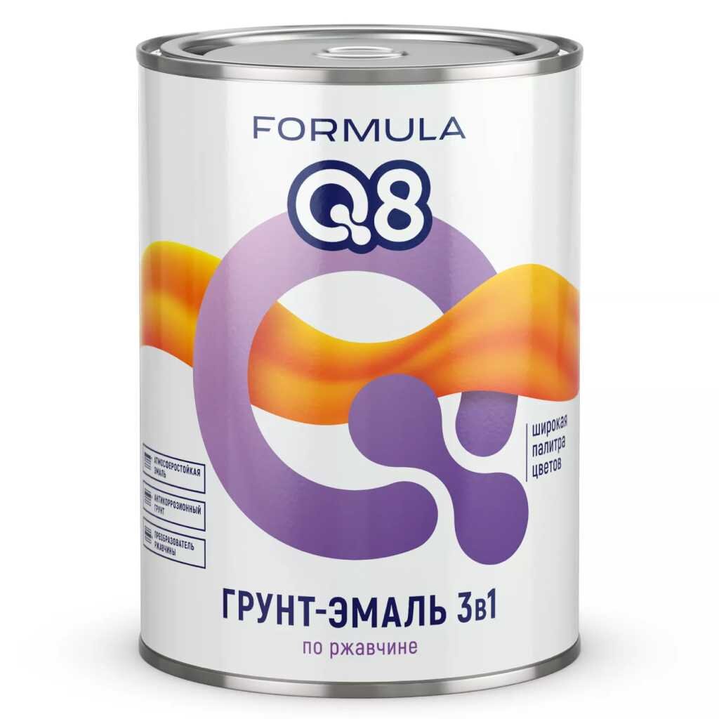 

Грунт-эмаль Formula Q8, по ржавчине, алкидная, оранжевая, 0.9 кг, Оранжевый