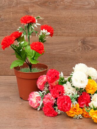 Цветок искусственный декоративный пасхальный, Гвоздика, 30 см, в ассортименте, FP213