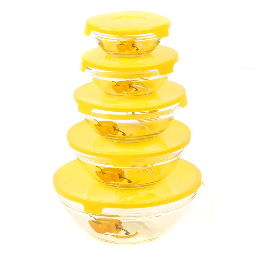 Ст Миска НАБОР 5пр Перцы +крышка 2003292U