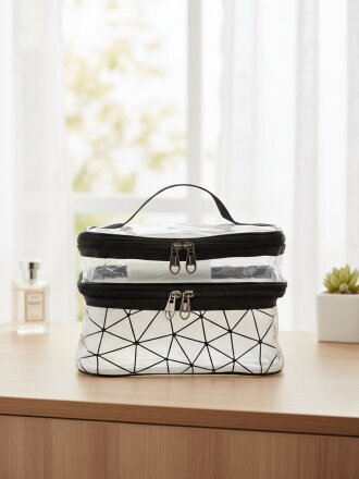 Косметичка 23х17х16 см, органайзер, A080084, прямоугольная, застежка молния, в ассортименте