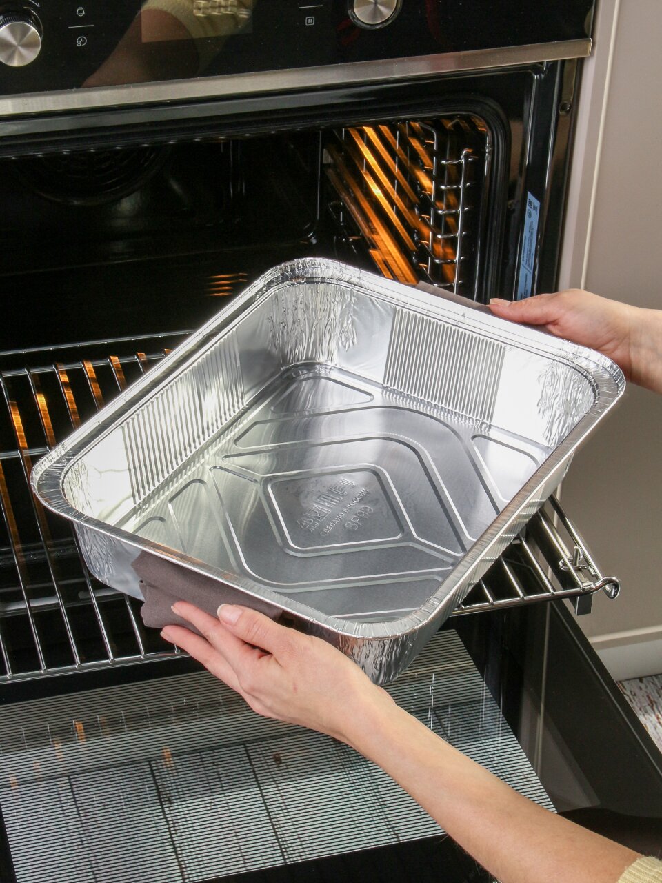 Форма для запекания алюминий, 36.9х27х7.1 см, 5.05 л, прямоугольная, с крышкой, Daniks, 99L