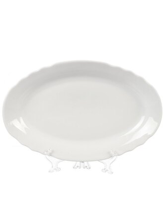Блюдо фарфор, овальное, 35 см, Вырезной край, Дулевский фарфор, 038382