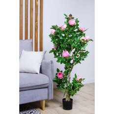 Дерево искусственное декоративное Роза, в кашпо, 150 см, Y4-3399