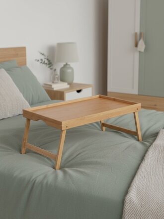 Столик для завтрака бамбук, 50х30х4 см, прямоугольный, G11-M047-1