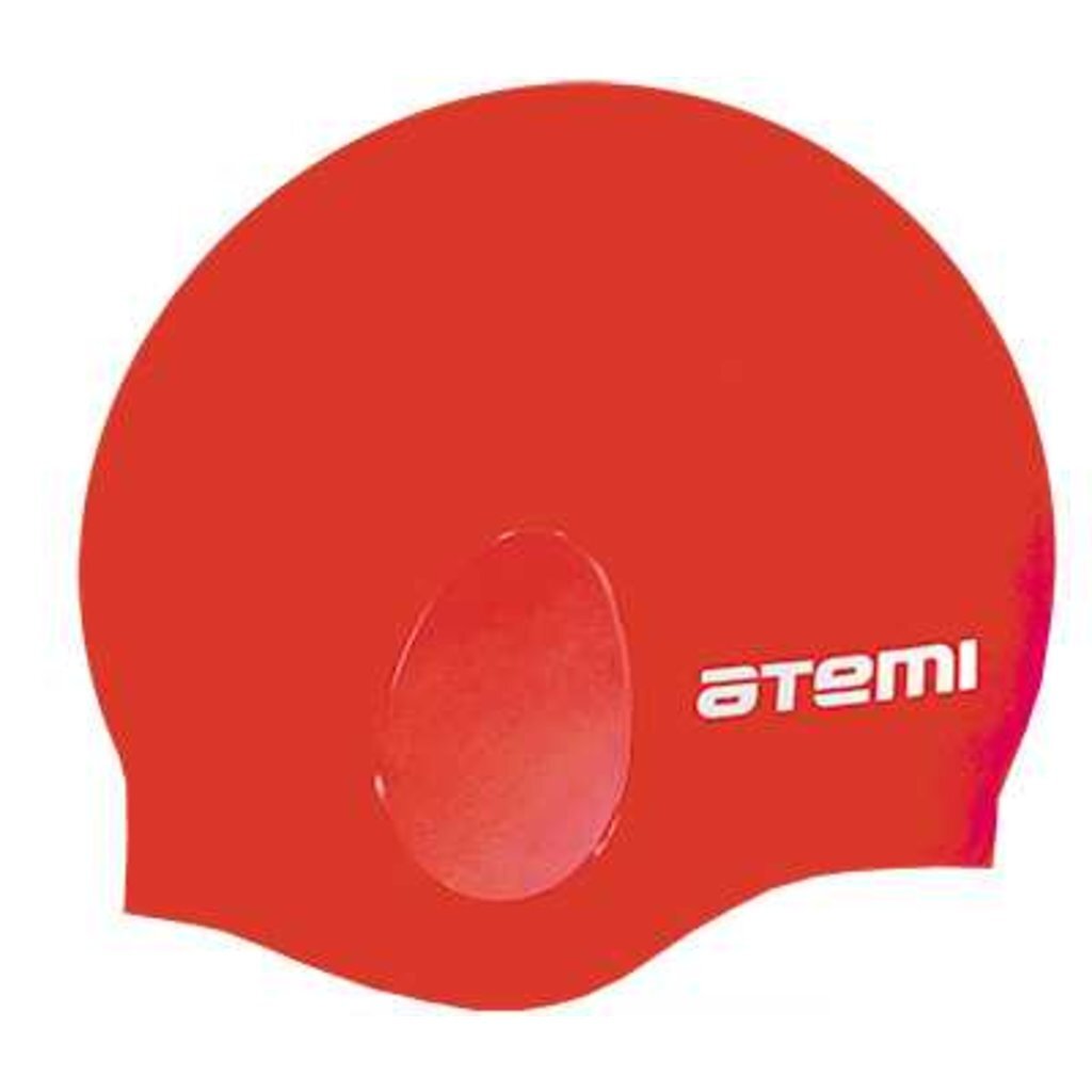 Шапочка для плавания Atemi, силикон (c "ушами"), красная, EC102, 00000051898