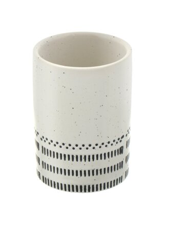 Стакан для зубных щеток, 7.2х9.8 см, керамика, белый, Геометрия, CE2571AA-TB