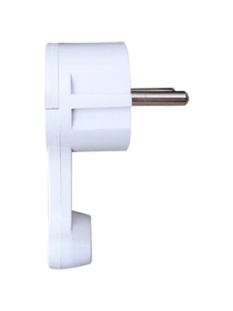 Вилка угловая, с заземлением, 16 А, 250 В, плоская (за шкаф), белая, Ecola, Base, AEPL1WEAY