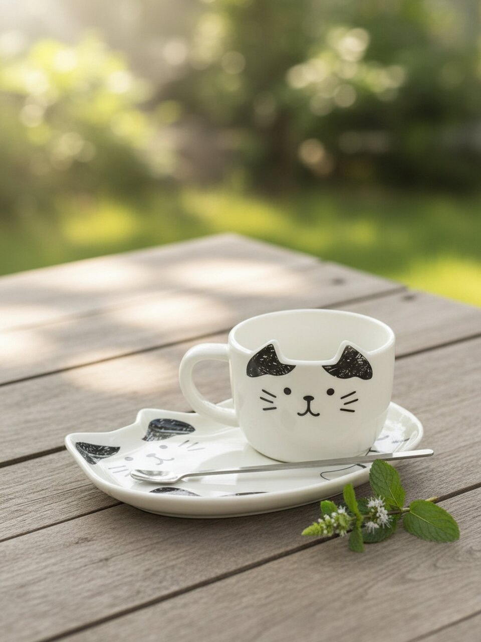 Чайная пара фарфор, 2 пр, 1 перс, 210 мл, Ушастики, В060866