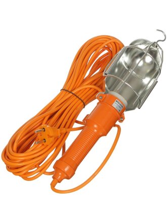 Светильник переносной 15 м, круглая вилка, 2Р, оранжевый, TDM Electric, УП-2Р, SQ0306-0008