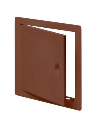 Лючок вентиляционный пластик, 180х330 мм, с ручкой, коричневый, Viento, ДР1530кор