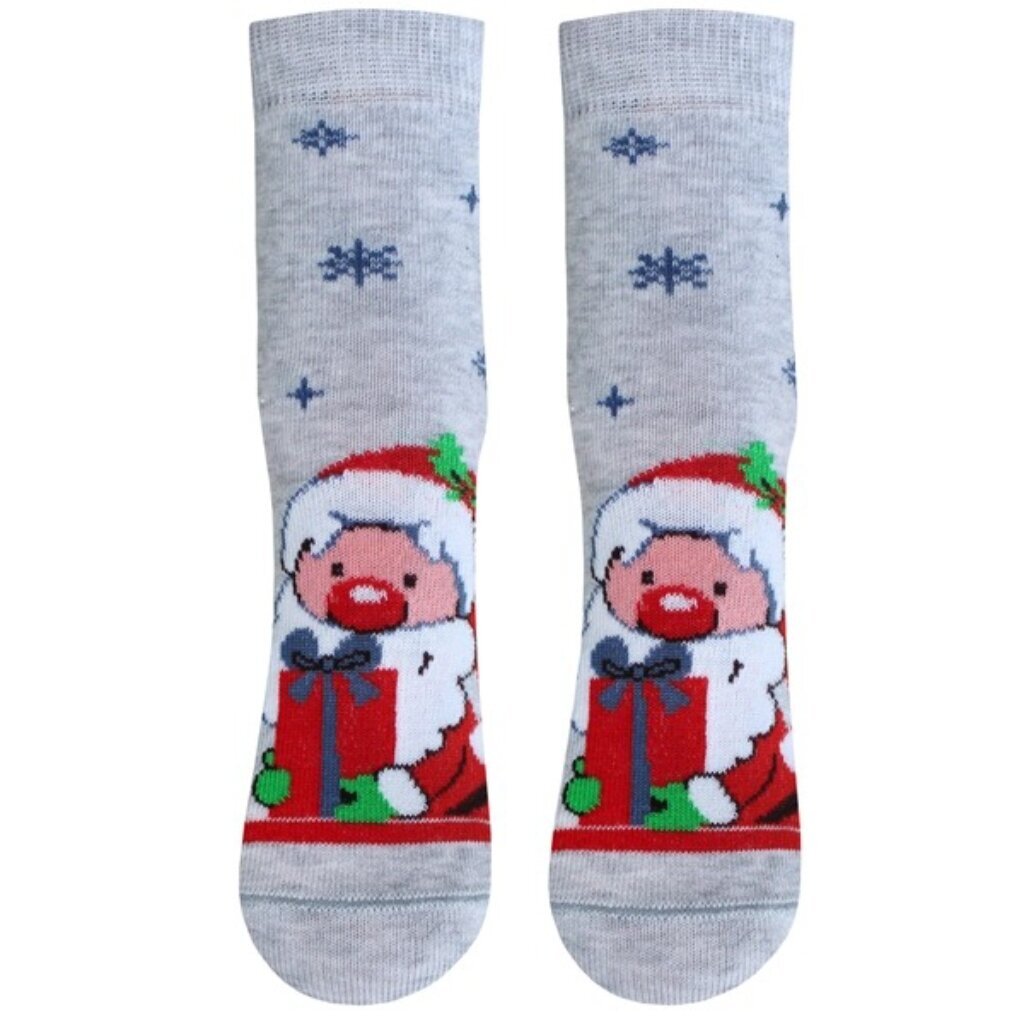 Носки детские, хлопок, меланж, Брестские, Kids New year, 761, светло-серые, р. 15-16, 20С3079