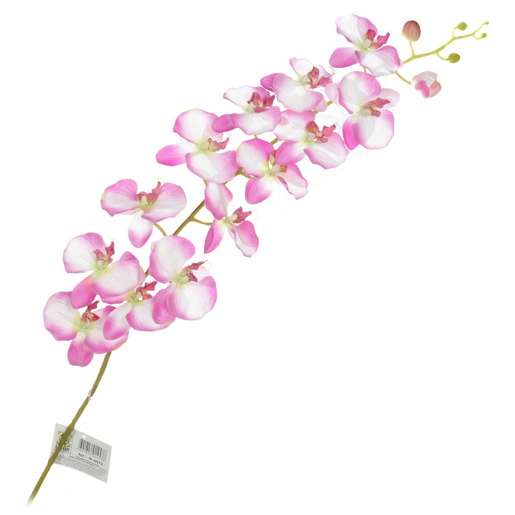Цветок искусственный декоративный Орхидея Фаленопсис, 124 см, персиковый, 16-0073