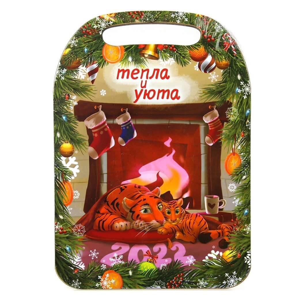 Доска разделочная дерево, 21х29х0.6 см, с ручкой, Тепла и уюта, К-228