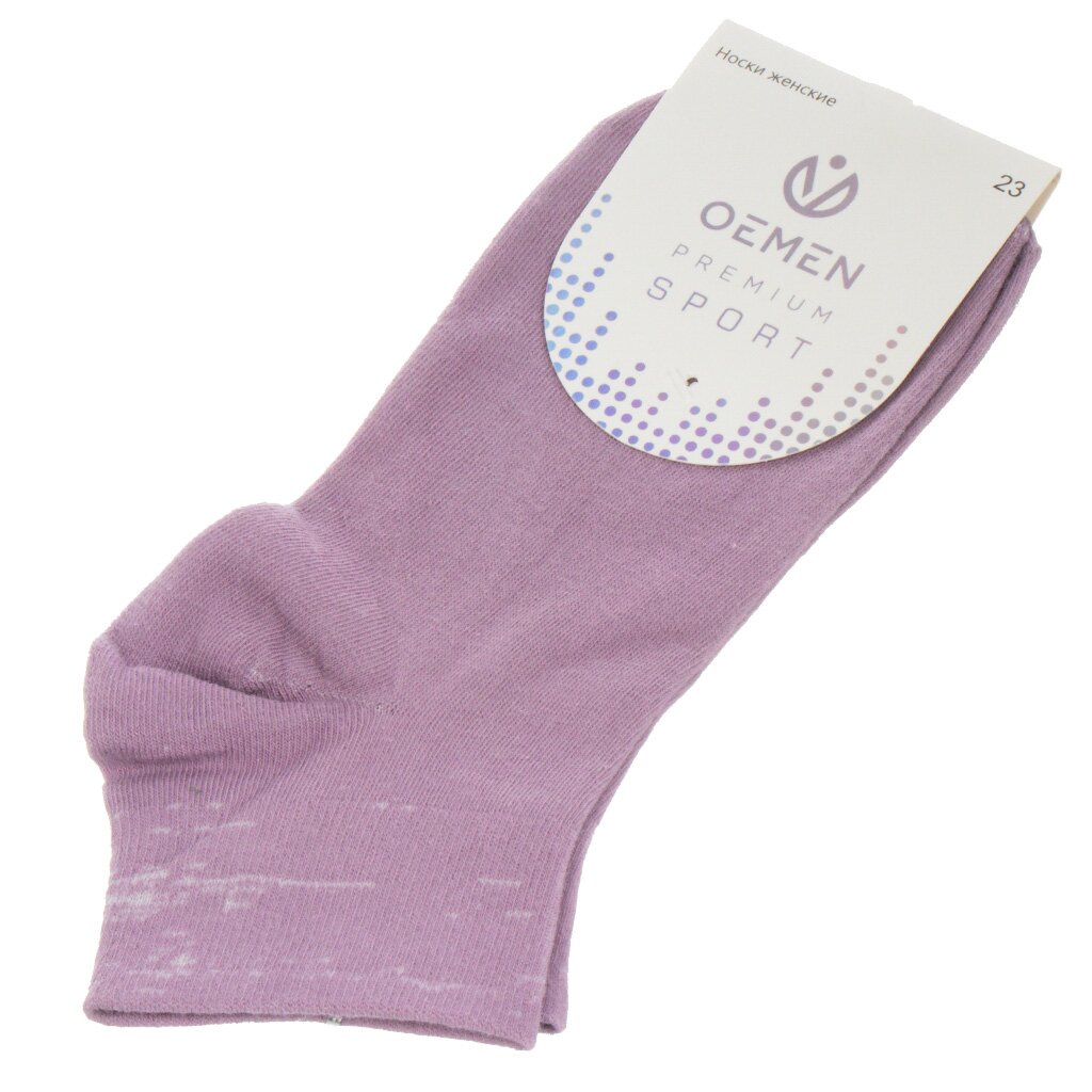 Носки для женщин, хлопок, Oemen, VN356, сиреневые, р. 23 носки женские р 38 41 хлопок полиэстер черные basic