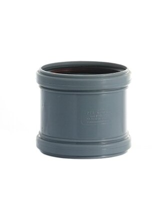 Муфта канализационная 110 мм, РосТурПласт, соединительная, серая, 36712