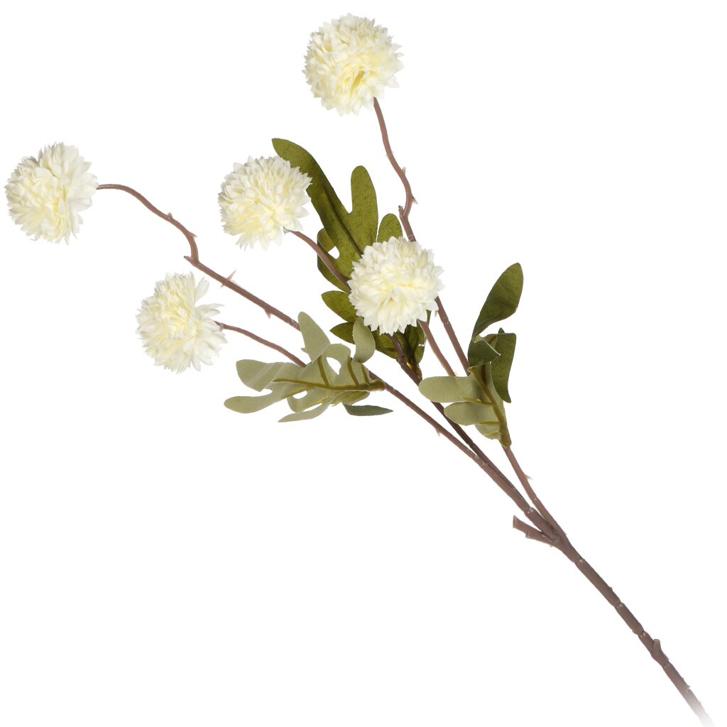 Цветок искусственный декоративный 50 см, белый, Y6-10415 украшение ветка с блестками белый