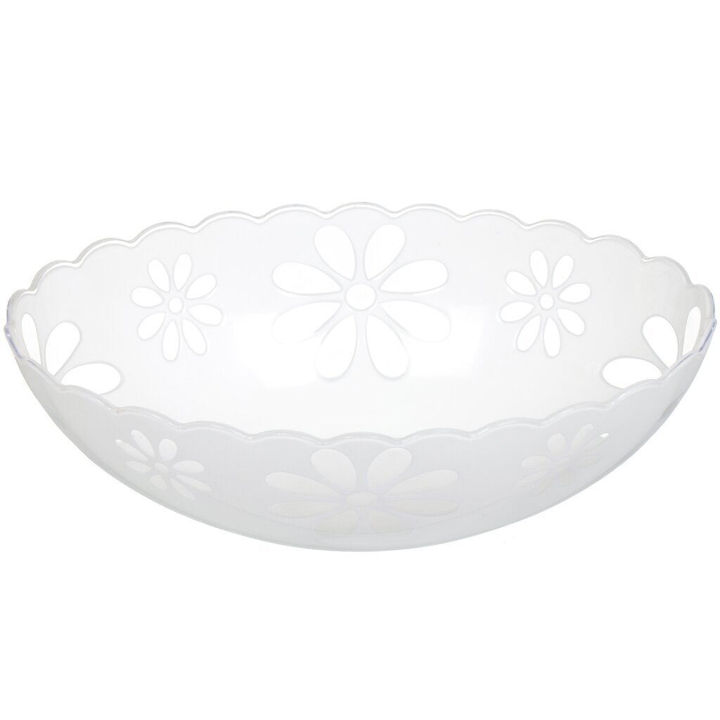 Салатник пластик, овальный, 23.5 см, 1.3 л, Соблазн, Альтернатива, М7459, белый