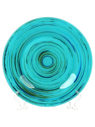 Тарелка обеденная, стекло, 25 см, круглая, Торнадо МИКС, Декостек, 386/1-Н "Торнадо"МИКС, в ассортименте