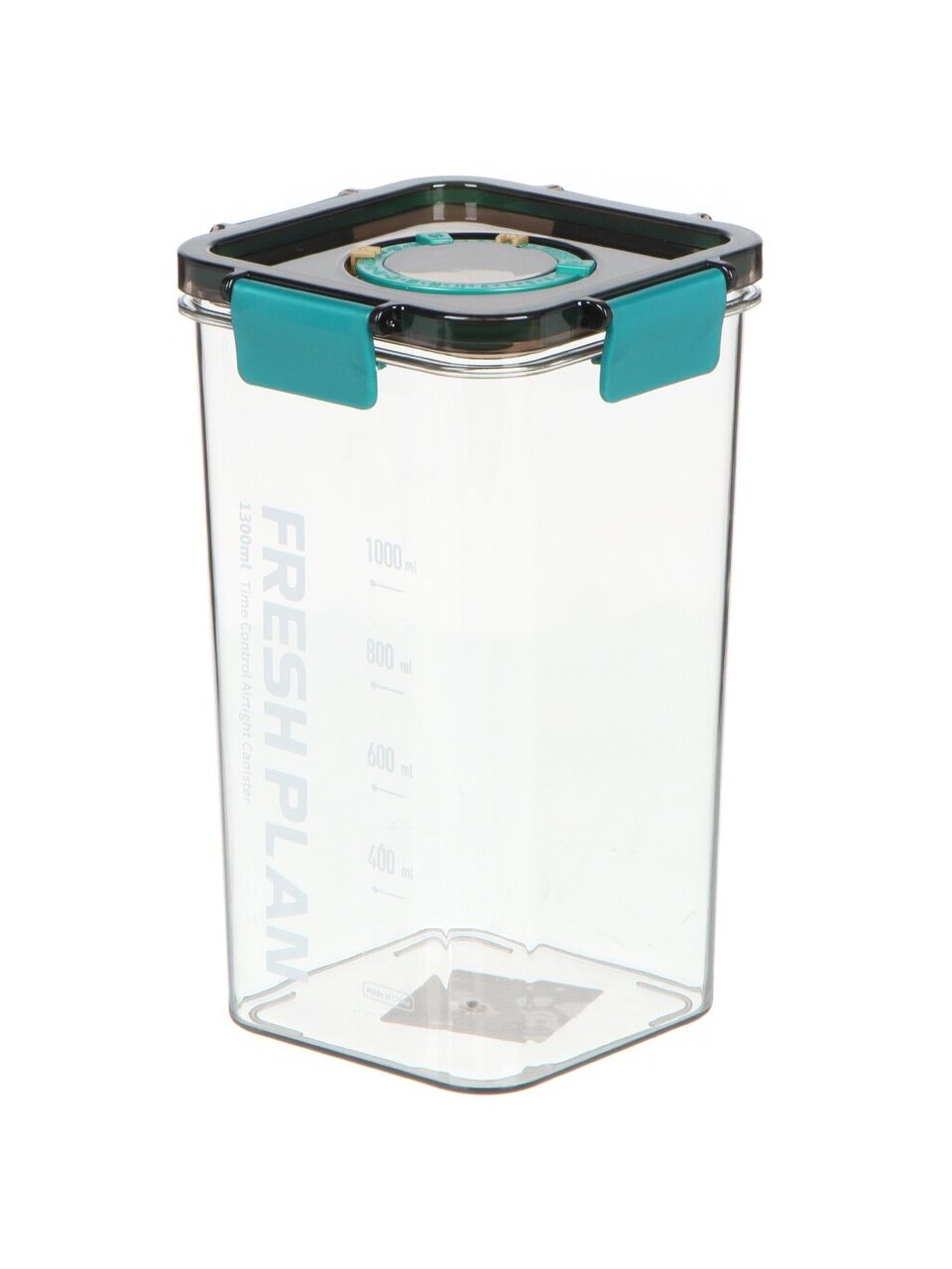 Контейнер пищевой пластик, 1.3 л, 11.8х11.8 см, прямоугольный, PET0547