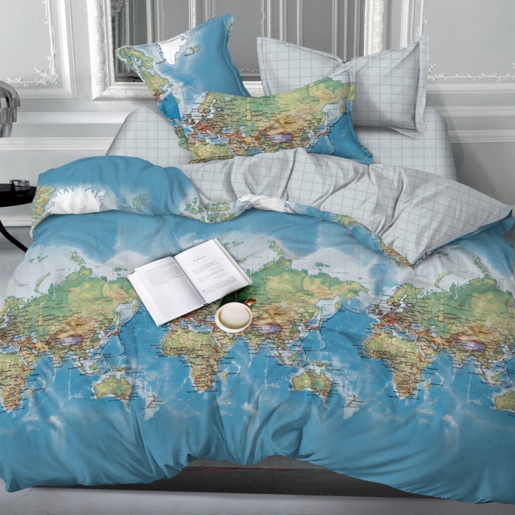 Постельное белье 2-спальное, с европростыней, простыня 215х240 см, 2 наволочки 70х70 см, пододеяльник 175х215 см, Бояртекс, сатин, коллекция Luxor, 5105