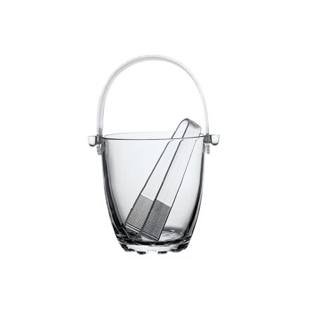 Ведерко для льда Sylvana, 13 см, стекло, + щипцы пластиковые, Pasabahce, 53628B