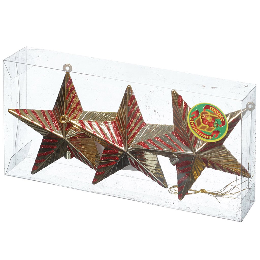 Набор елочных украшений Monte Christmas, Звезда, 3 шт, 9х2х9 см, N6700366